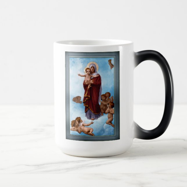 Our Lady of the Angels by William Bouguereau Magic Mug (Right)