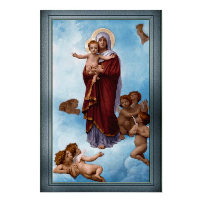 Our Lady of the Angels by William Bouguereau Poster (Front)