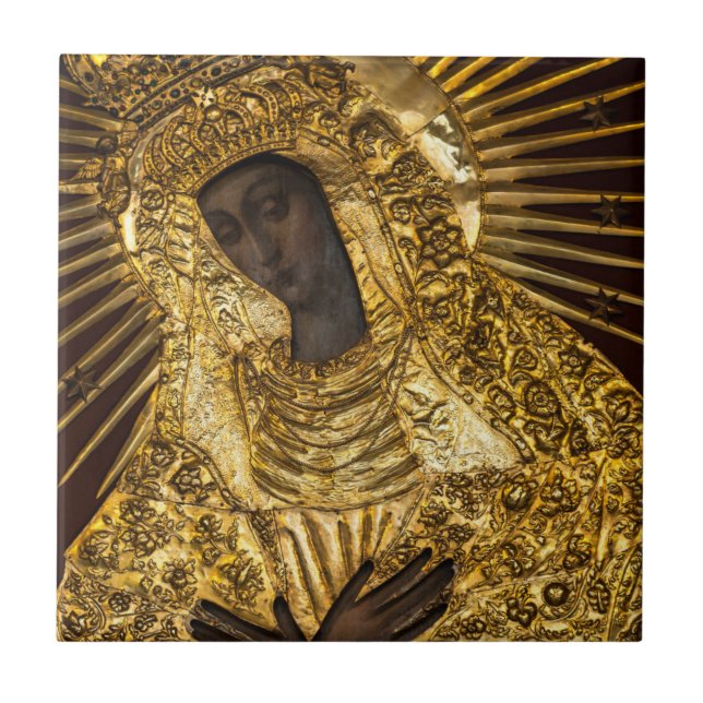 Our Lady of the Gate of Dawn Lithuania Ceramic Tile (Front)