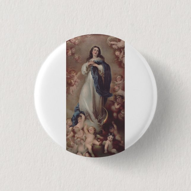 Our Lady of the Immaculate Conception 3 Cm Round Badge (Front)