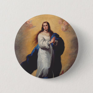 Our Lady of the Immaculate Conception 6 Cm Round Badge
