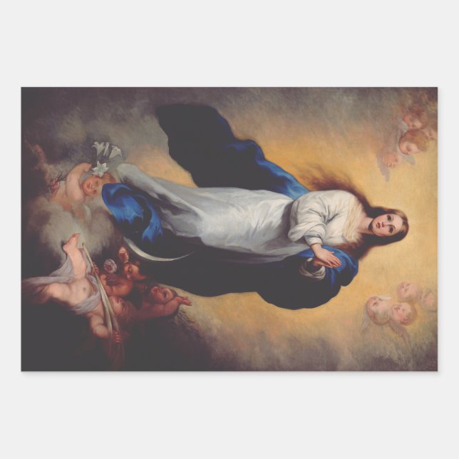 Our Lady of the Immaculate Conception Wrapping Paper Sheet (Front)