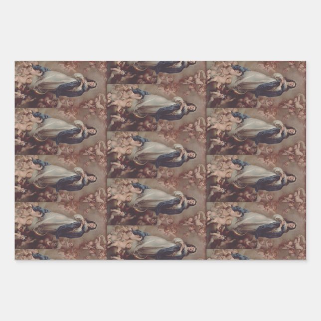 Our Lady of the Immaculate Conception Wrapping Paper Sheet (Front)