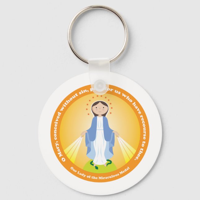 Our Lady of the Miraculous Medal Key Ring (Front)