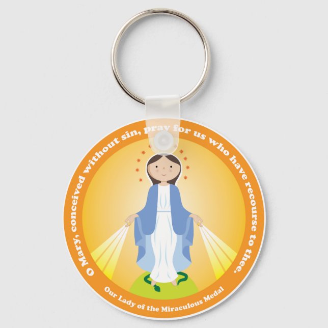 Our Lady of the Miraculous Medal Key Ring (Front)