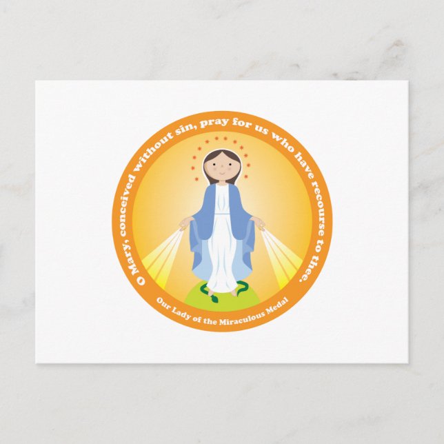 Our Lady of the Miraculous Medal Postcard (Front)