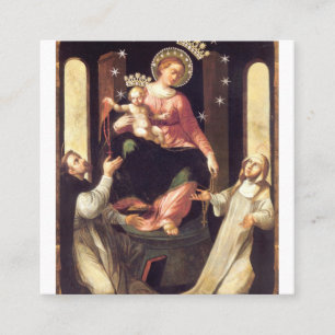Our Lady Of The Rosary Venerated In Pompeii Square Business Card