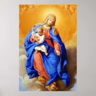 Our Lady of the Rosary Virgin Mary Mattes Poster