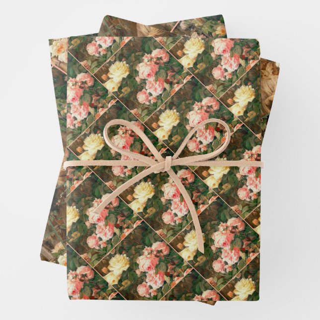 Our Lady of the Roses - Madonna with child Wrapping Paper Sheet (In situ)