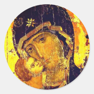 Our Lady of Vladimir Classic Round Sticker