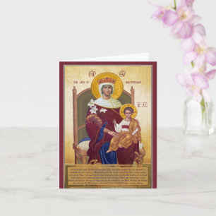 Our Lady Of Walsingham With Prayer Card