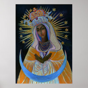 Our Lady Ostra Brama Mother of Mercy Black Madonna Poster