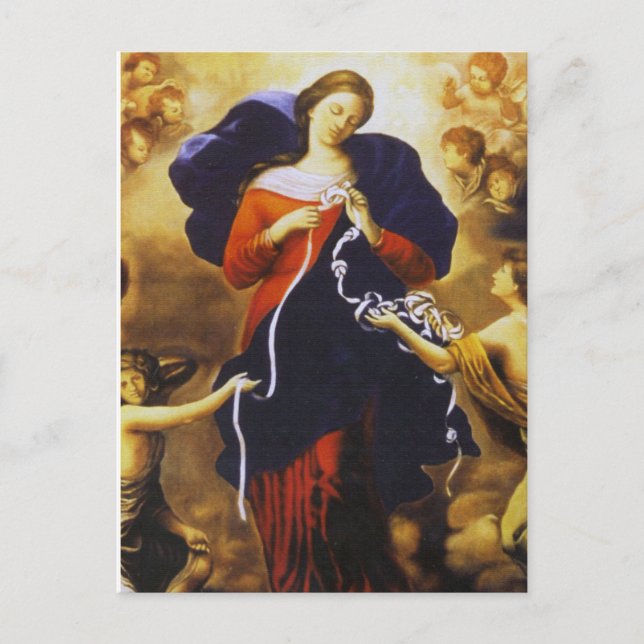 OUR LADY UNDOER OF KNOTS DEVOTIONAL IMAGE POSTCARD (Front)