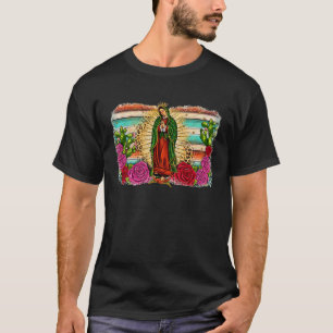 Our Lady Virgen De Guadalupe Virgin Mary Gracias M T-Shirt