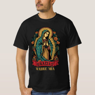 Our Lady Virgen De Guadalupe Virgin Mary Gracias M T-Shirt