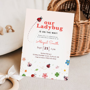 Our Ladybug Is On The Way Baby Shower Invitation