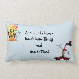 **OUR LAKE HOUSE RULES ON DRINKING** PILLOW