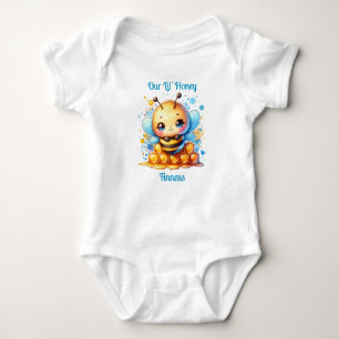 Our Lil' Honey   Honey bee themed Personalised Baby Bodysuit
