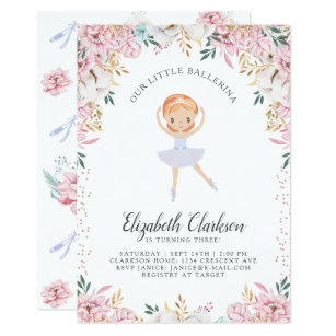 Our Little Ballerina Birthday Card
