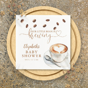 Our Little Bean Is Brewing Coffee Baby Shower Napkin