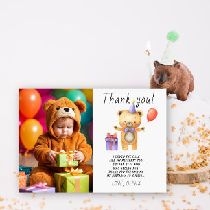 Our Little Bear Birthday Thank you