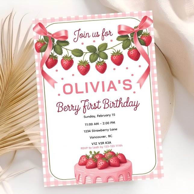 Our Little Berry Turns One Invitation (Creator Uploaded)