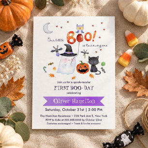 Our Little Boo 1st Birthday Halloween Invitation