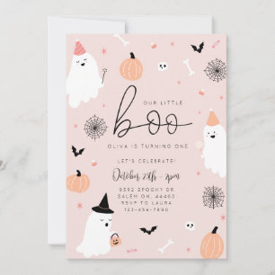 Our Little Boo - 1st Birthday Halloween Invitation
