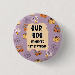 Our Little Boo 1st Birthday Halloween Thank You 3 Cm Round Badge