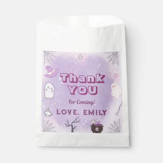 Our Little Boo Halloween 1st Birthday Favour Bags (Front)