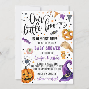 Our Little Boo Halloween Baby Shower Invitation