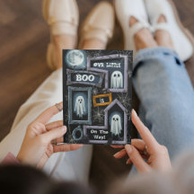 Our Little Boo Halloween baby shower Invitation