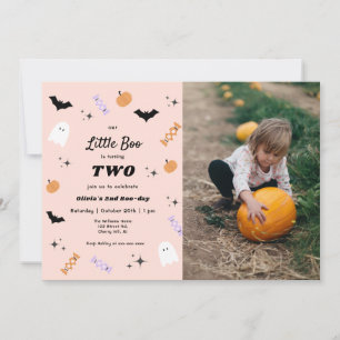 Our Little Boo Halloween Birthday Invitation