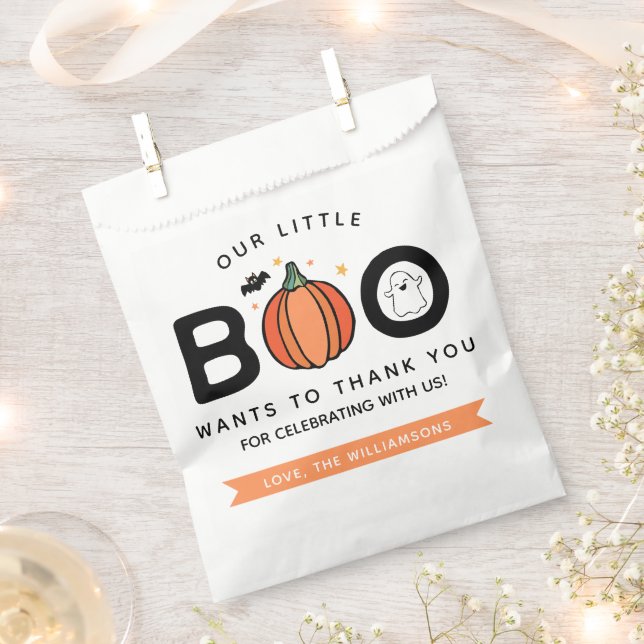 Our Little Boo Halloween Birthday Party Thank You Favour Bag (Clipped)
