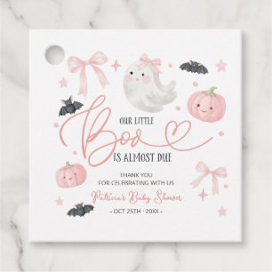 Our Little Boo Is Almost Due Baby Shower Favour Tags