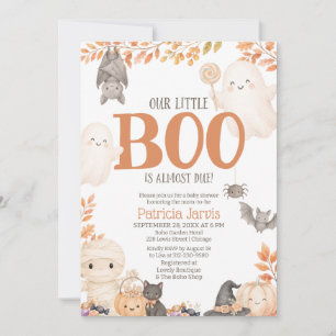 Our Little Boo Is Almost Due Baby Shower Invitation