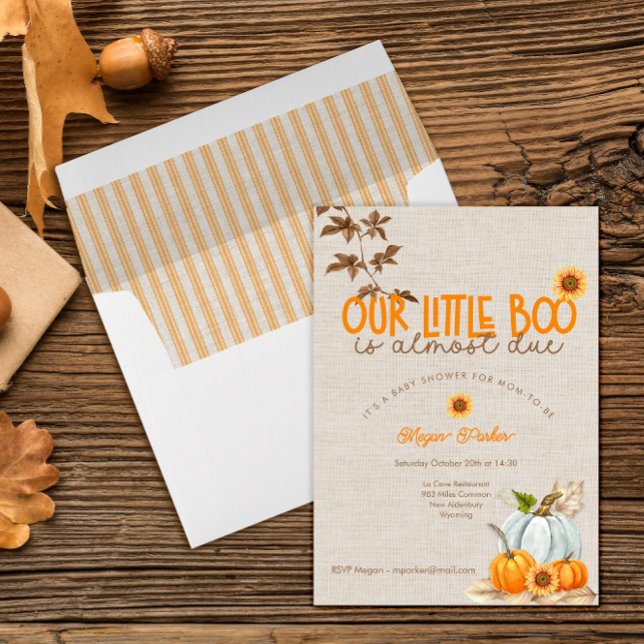 Our Little Boo Is Almost Due Baby Shower Invite (Creator Uploaded)