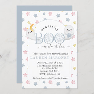 Our Little Boo is almost due Halloween Invitation