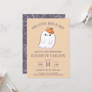 Our Little Boo is due Ghost Baby Shower invitation