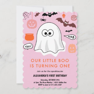 Our little boo is turning one invitation