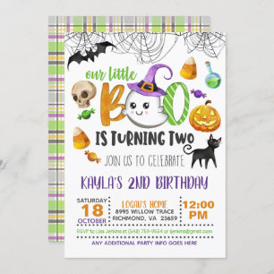 Our Little Boo is Turning Two Birthday Invitation