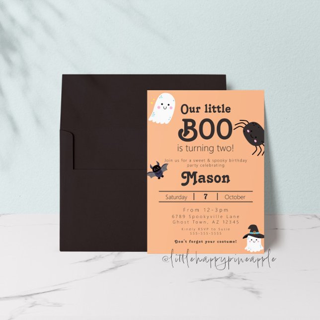 Our Little Boo Is Turning Two Birthday Invitation (Creator Uploaded)