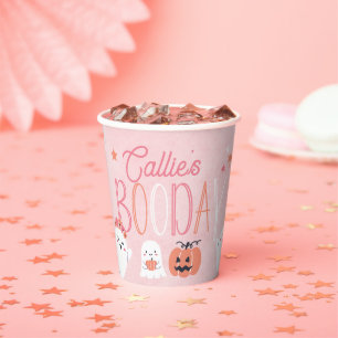 Our Little Boo Is Turning Two Paper Cups