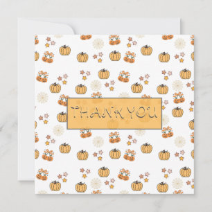 Our Little Boo Turning One First Hallween Birthday Thank You Card