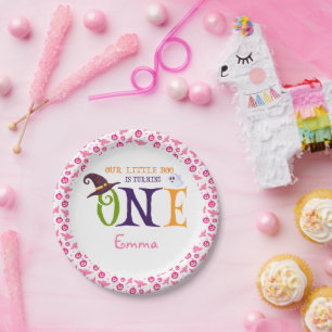 Our Little Boo Turning One, Halloween 1St Birthday Paper Plate