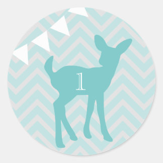 Our Little Buck Is Turning ONE Stickers