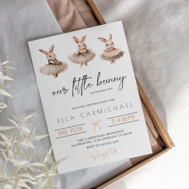 Our Little Bunny Birthday Invitation (Creator Uploaded)