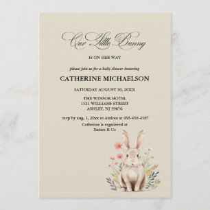 Our Little Bunny Girl Baby Shower Invitation