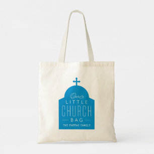 Our little church bag cute blue Orthodox dome tote