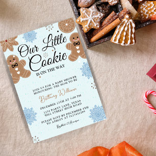 Our Little Cookie Boy Christmas Baby Shower  Invitation